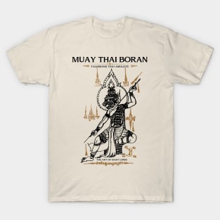 Vintage Muay Thai Boxing Tattoo The Hermit T-Shirt